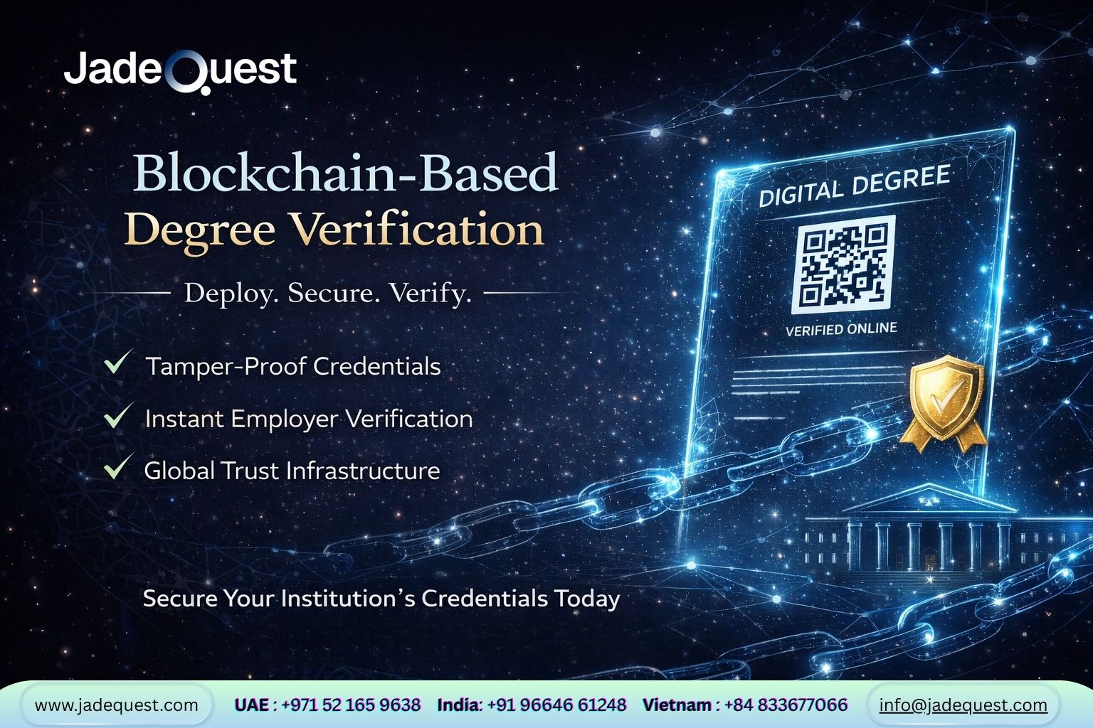 🎓 Blockchain Degree Verification: Secure, Instant & Tamper-Proof